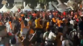 La joie des supporteurs ivoiriens après la qualification des Eléphants pour les quarts de finale de la CAN, le 29 janvier 2024