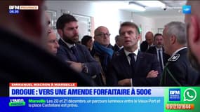 Emmanuel Macron à Marseille. Drogue : une amende forfaitaire à 500 €