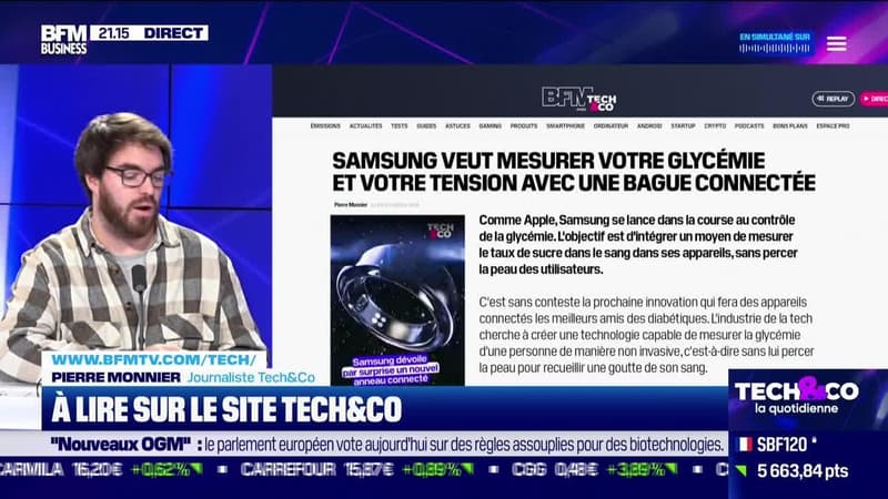 À lire sur le site Tech&Co : Samsung veut mesurer votre glycémie et votre tension avec une bague connectée, par Pierre Monnier - 24/01