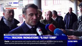 Emmanuel Macron dans le Pas-de-Calais: "Je veux apporter le soutien de la Nation dans cette situation qui continue d'être difficile"