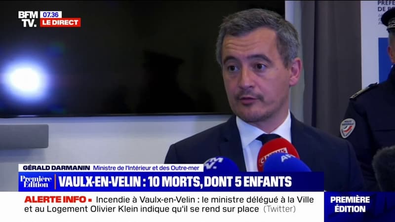 Incendie à Vaulx-en-Velin: Gérald Darmanin confirme un bilan de 10 morts et annonce se rendre sur place