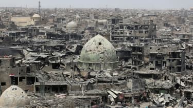 La ville irakienne de Mossoul détruite, le 9 juillet 2017