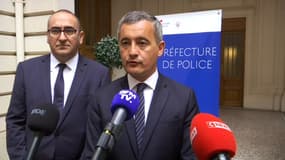  Le ministre de l'Intérieur Gérald Darmanin, à la préfecture de police, à Paris, le 28 juin 2023.