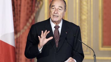 Jacques Chirac le 3 février 2007, lors d'une conférence pour une "gouvernance écologique mondiale"