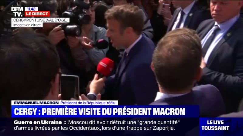 Emmanuel Macron à Cergy: 