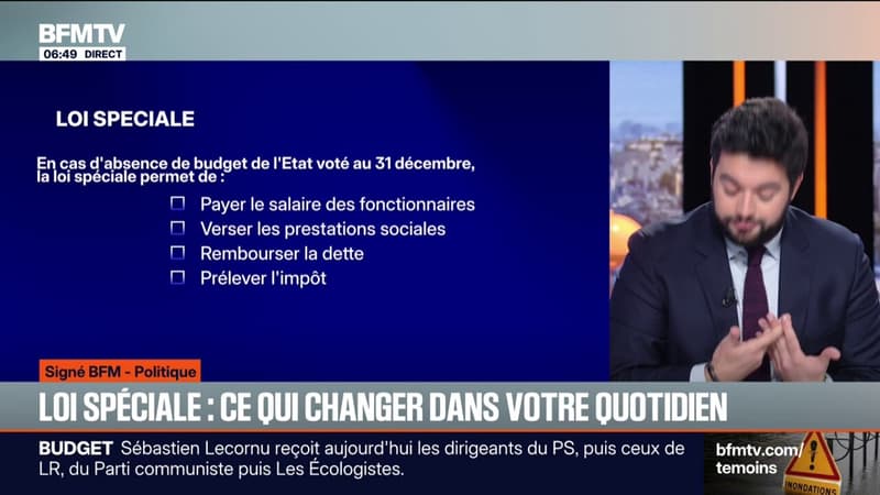 SIGNÉ BFM - Loi spéciale: ce qui va changer dans le quotidien des Français