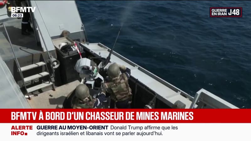 BFMTV à bord d’un chasseur de mines marines lors d’un exercice
