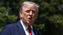 President Donald Trump addresses journalists at the G7 summit in Pomroy Kananaskis Mountain Lodge in Kananaskis, Canada, June 16, 2025.