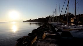 Le port d'Yvoire (Haute-Savoie) sur le lac Léman, le 5 septembre 2013