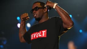 P.Diddy en février 2013 lors d'un match de NBA.