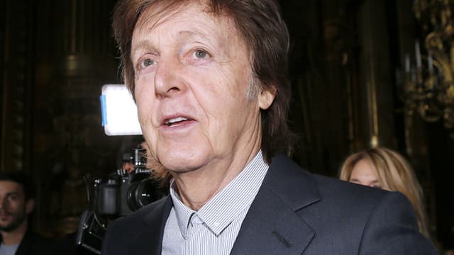 Paul McCartney à la Fashion week de Paris, le 7 mars 2016.