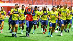 L'AS Monaco lors de l'avant-saison, le 2 août 2021