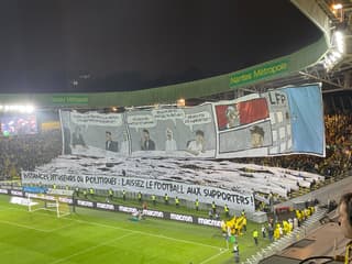 Le tifo des supporteurs de Nantes contre la LFP, 10 janvier 2025