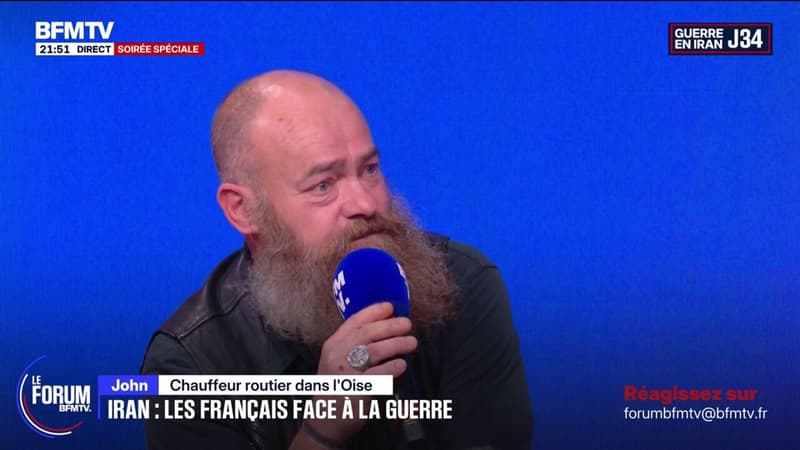 FORUM BFMTV - "Si ça continue, ça va être des licenciements à répétition", annonce John, chauffeur routier, à propos de la hausse du prix des carburants