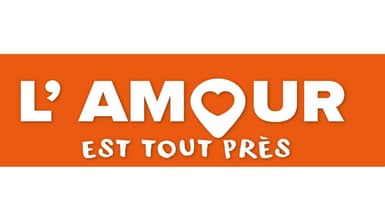 Le logo de l'initiative "L'amour est tout près", qui sera déployé dans les supermarchés partenaires pour soutenir des producteurs en difficulté.