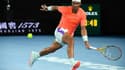 Rafael Nadal en quart de finale de l'Open d'Australie contre Stefanos Tsitsipas le 17 février 2021