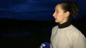 Delphine Orval, compagne du propriétaire de l'écurie Kai Duprez décédé dans les inondations à Frejus le dimanche 1er décembre.