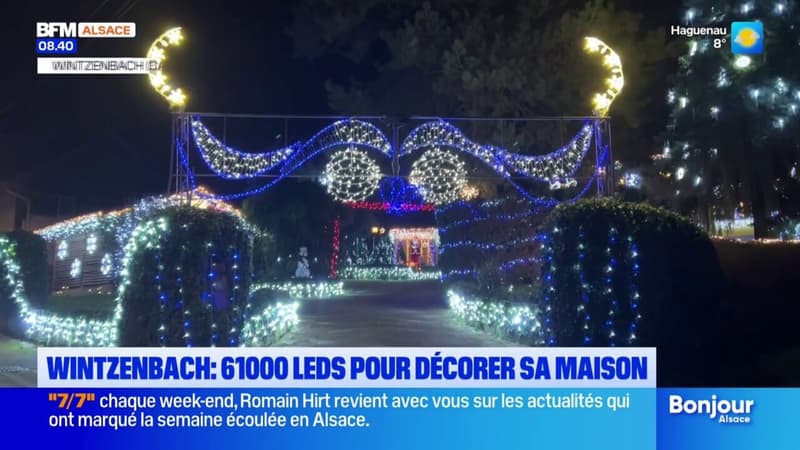 Wintzenbach: cet Alsacien a décoré sa maison familiale de plus de 61.000 leds