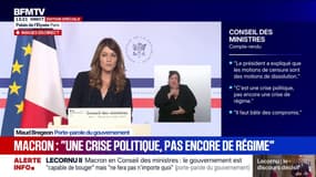 "Il s'agit de doter la Nouvelle-Calédonie d'une organisation politique pérenne", précise Maud Bregeon, porte-parole du gouvernement