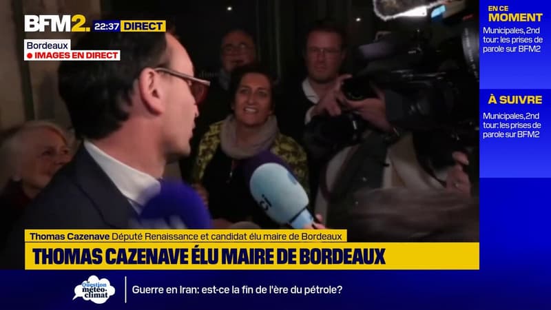 Municipales à Bordeaux: "Il y avait une envie d'alternance", déclare le député Renaissance Thomas Cazenave, élu au 2nd tour