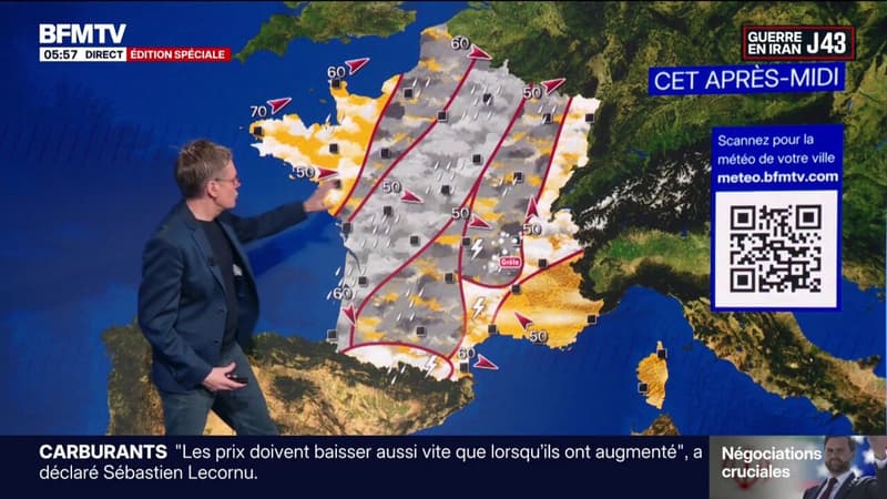 Du soleil dans le sud-est ce samedi et de la pluie de l'Aquitaine au nord-est