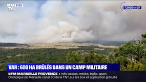 Incendie dans le Var: 600 hectares brûlés dans un camp militaire