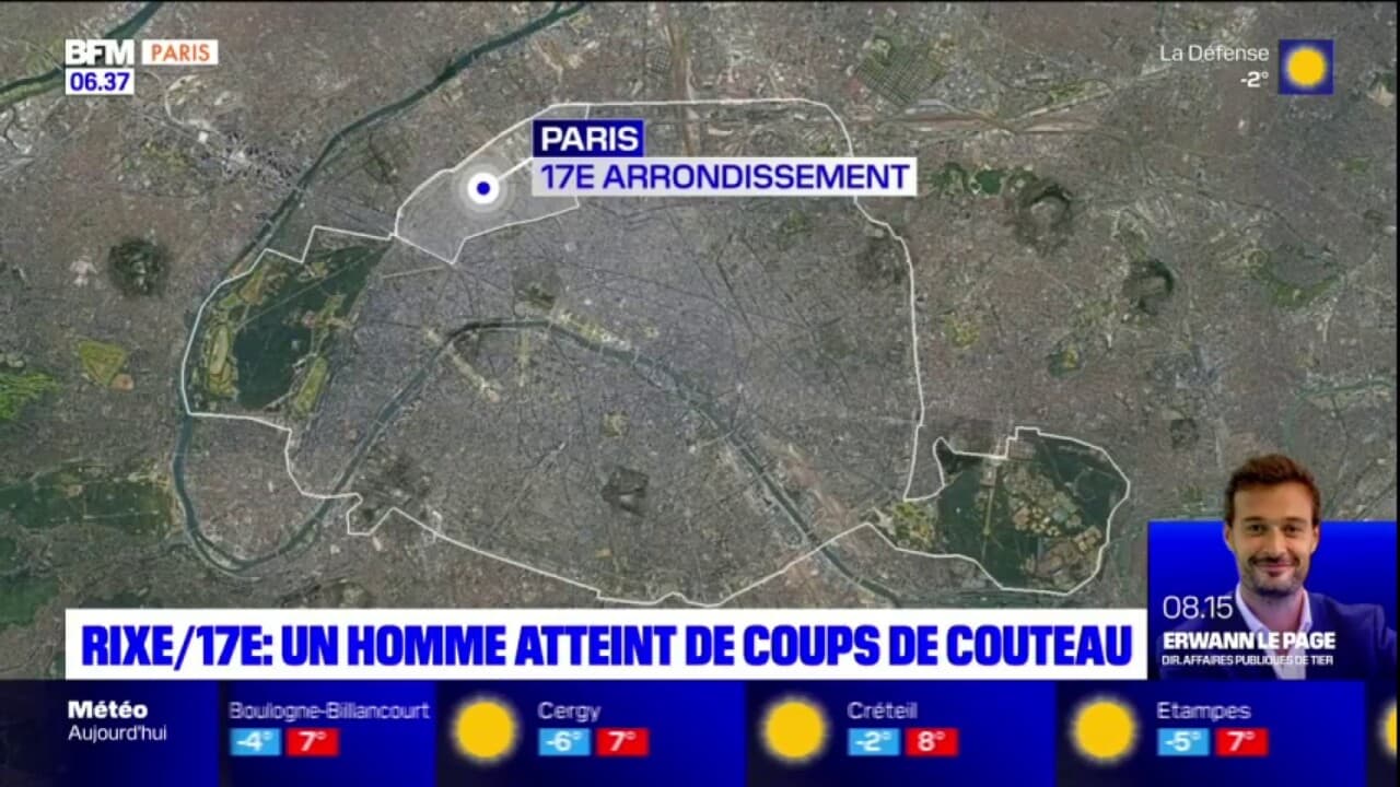 Une Rixe Paris: un homme reçoit des coups de couteau lors d'une rixe dans le 17e ...