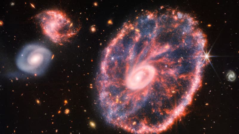 La galaxie de la Roue de chariot photographiée par le télescope James Webb en août 2022