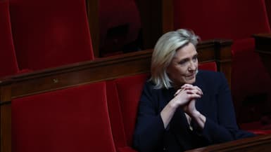 Marine Le Pen, cheffe des députés RN, à l'Assemblée nationale le 29 mars 2024