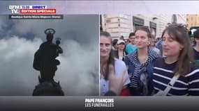 "On a vécu un moment hyper fort": une foule massée devant la basilique Sainte-Marie-Majeure pour l'inhumation du pape François