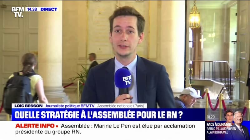 Marine Le Pen a été élue par acclamation présidente du groupe RN à l'Assemblée nationale