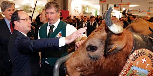 François Hollande a inauguré le 51e Salon de l'agriculture. François Hollande a inauguré le 51e Salon de l'agriculture.