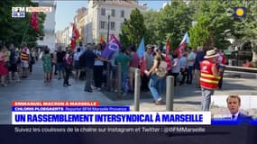 Emmanuel Macron à Marseille: un rassemblement intersyndical en marge du déplacement présidentiel