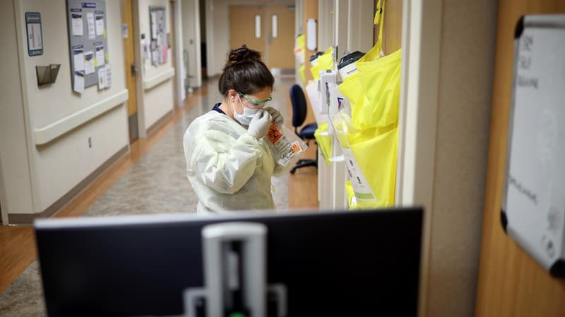 Une infirmière dans un hôpital du Maryland.