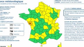 Seul le département de la Vendée reste encore en vigilance orange pour pluie-inondation.