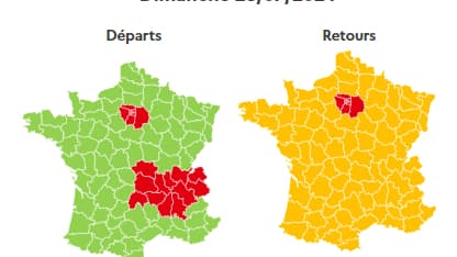 La journée de dimanche est classée orange dans le sens des retours par Bison Futé, mais restera rouge en Ile-de-France. 