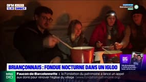 Briançonnais: fondue nocturne dans un igloo