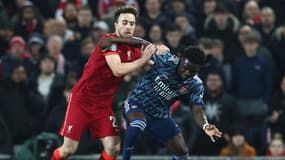 Diogo Jota et Bukayo Saka - League Cup - Liverpool-Arsenal
