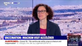 La ministre déléguée au Logement Emmanuelle Wargon était ce vendredi l'invitée de BFMTV. Elle a assuré que la campagne de vaccination "va monter en puissance vite maintenant", alors que seulement 332 personnes ont été vaccinées entre le 27 et le 30 décembre 2020.