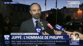 Édouard Philippe: "Alain Juppé a donné beaucoup à la ville de Bordeaux, il l'aime profondément"