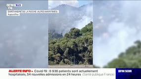 Un feu de forêt parti d'un entrepôt s'est déclaré à Saint-André-de-la-Roche, dans les Alpes-Maritimes