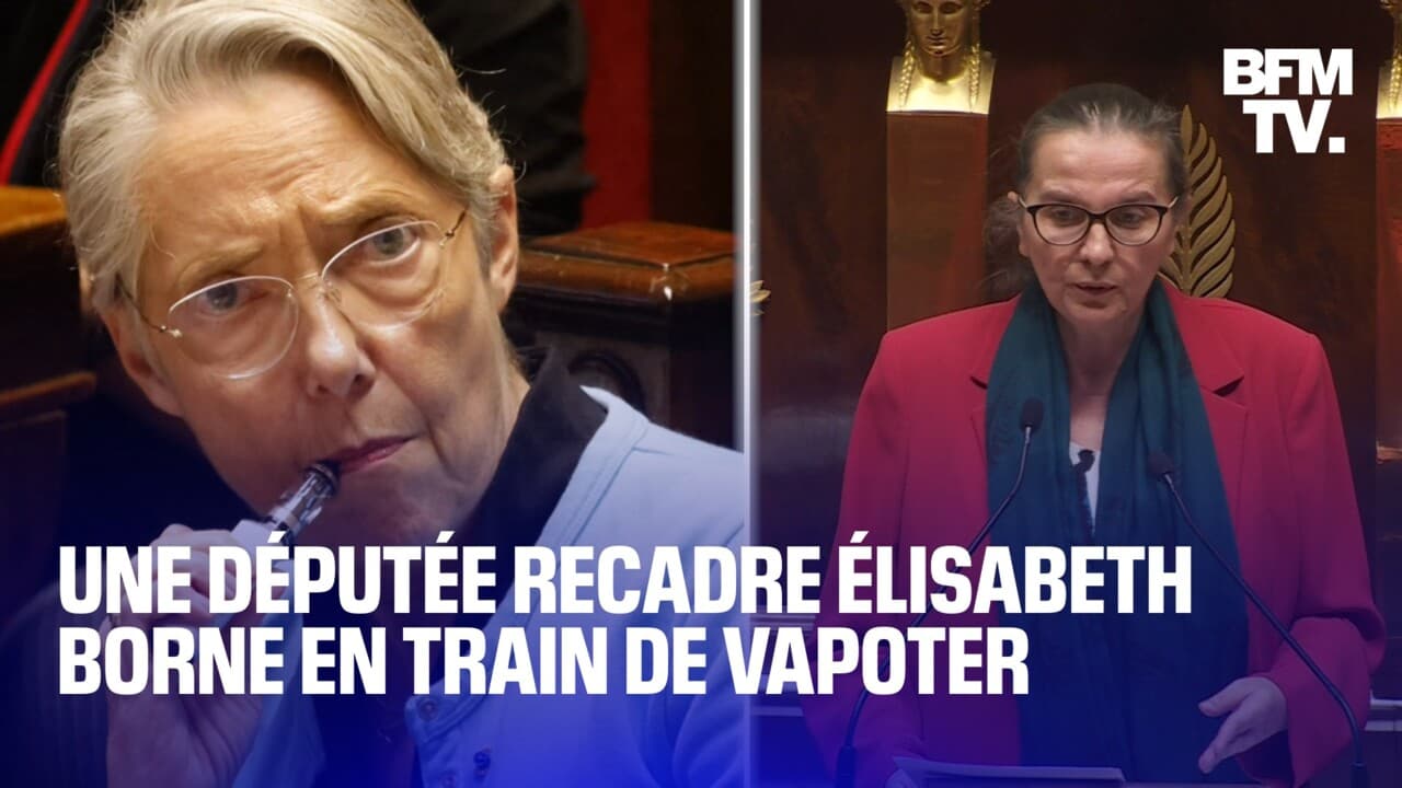 Assemblée nationale: Élisabeth Borne se fait recadrer en train de vapoter dans l’hémicycle