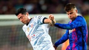 Robert Lewandowski et Gerard Piqué