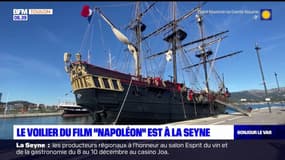 La Seyne: le voilier du film "Napoléon" est dans le port