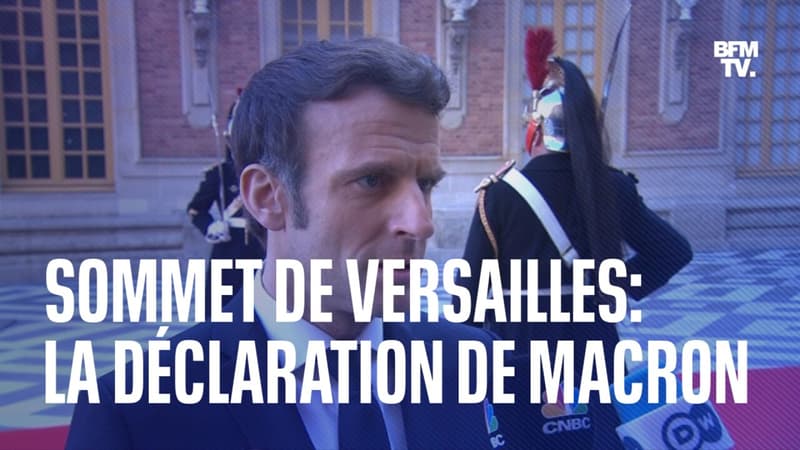 Ouverture du sommet de Versailles: la déclaration d'Emmanuel Macron en intégralité