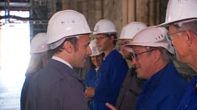 Emmanuel Macron s'est rendu sur le chantier de la cathédrale Notre-Dame, trois ans après l'incendie.