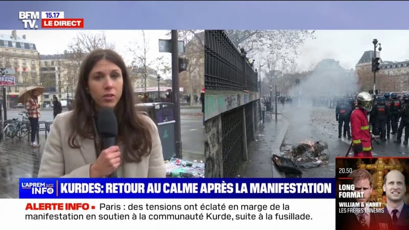 Le rassemblement en soutien aux Kurdes écourté en raison des échauffourées entre manifestants et policiers