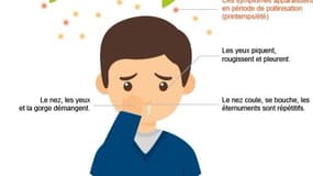 Les symptômes de l'allergie au pollen
