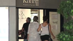 La bijouterie Korloff, à Cannes, deux jours après le larcin.