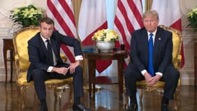 Donald Trump et Emmanuel Macron à Londres ce mardi.